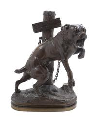 A French Bronze Animalier Figure, after Charles Valton (1851-1918), Height 14 inches.