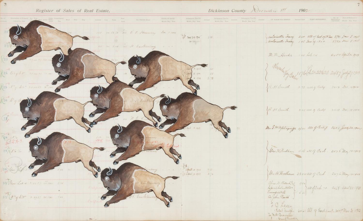 Group of two ledger drawings