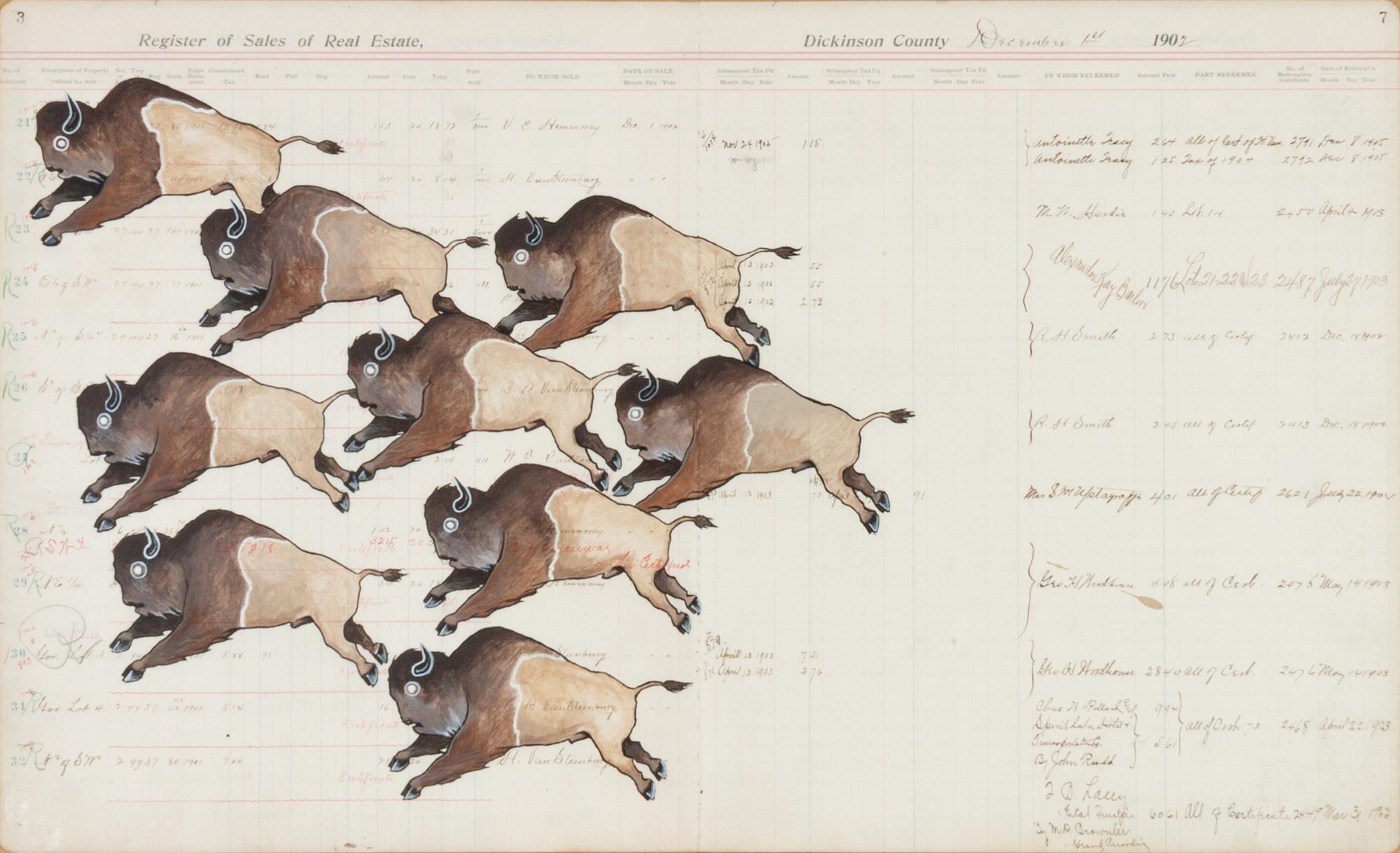 Group of two ledger drawings