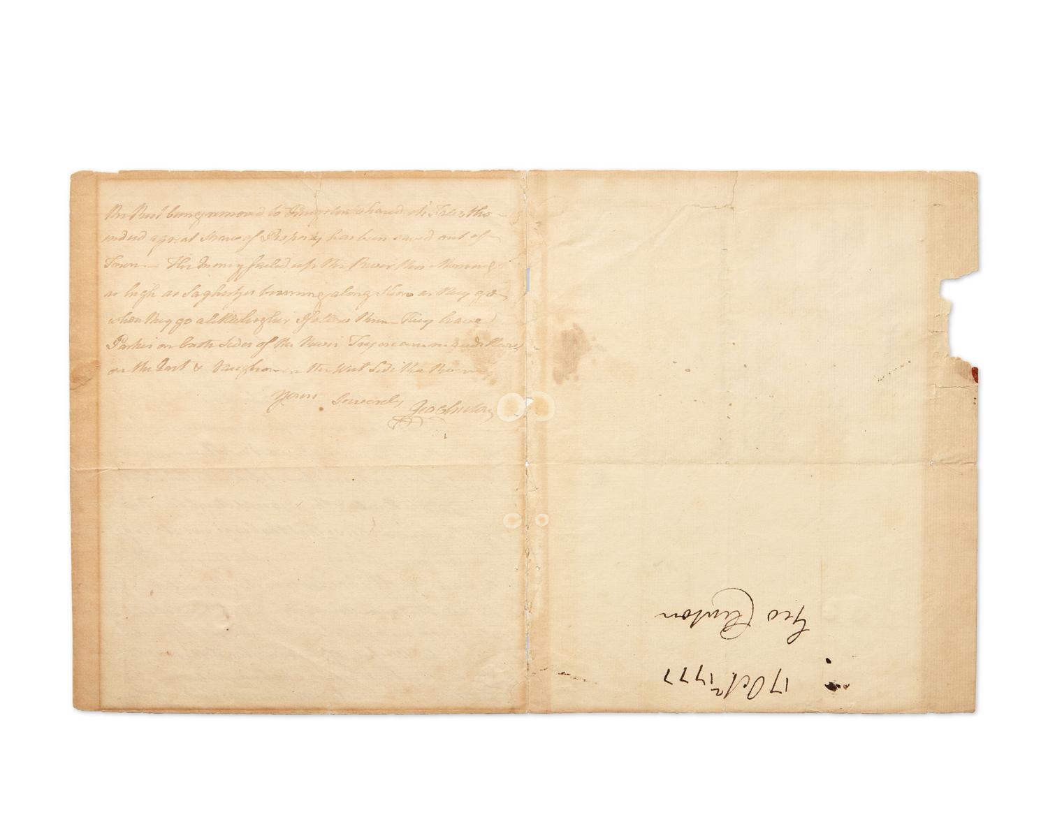 [American Revolution] Clinton, George. Autograph Letter, signed