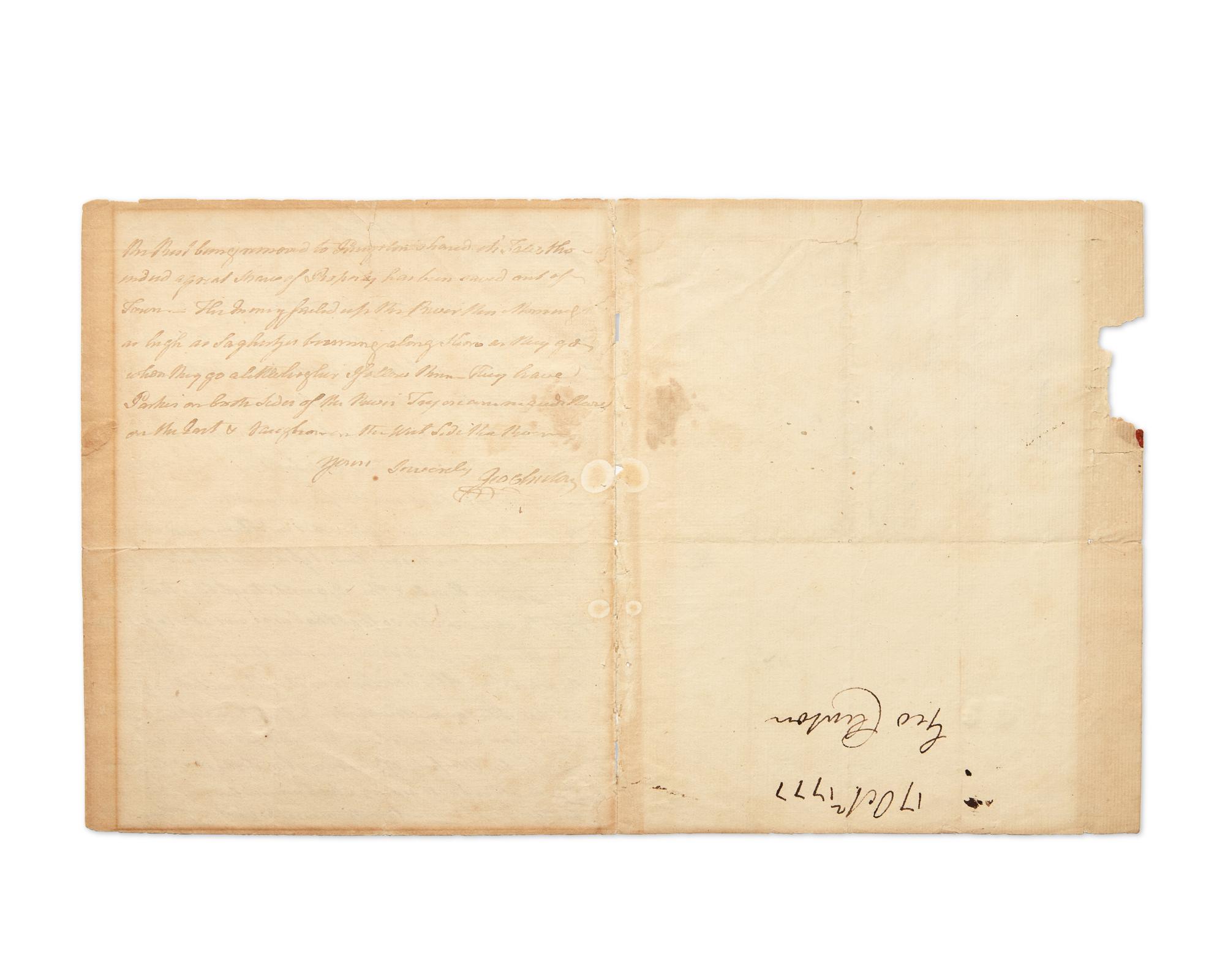 [American Revolution] Clinton, George. Autograph Letter, signed