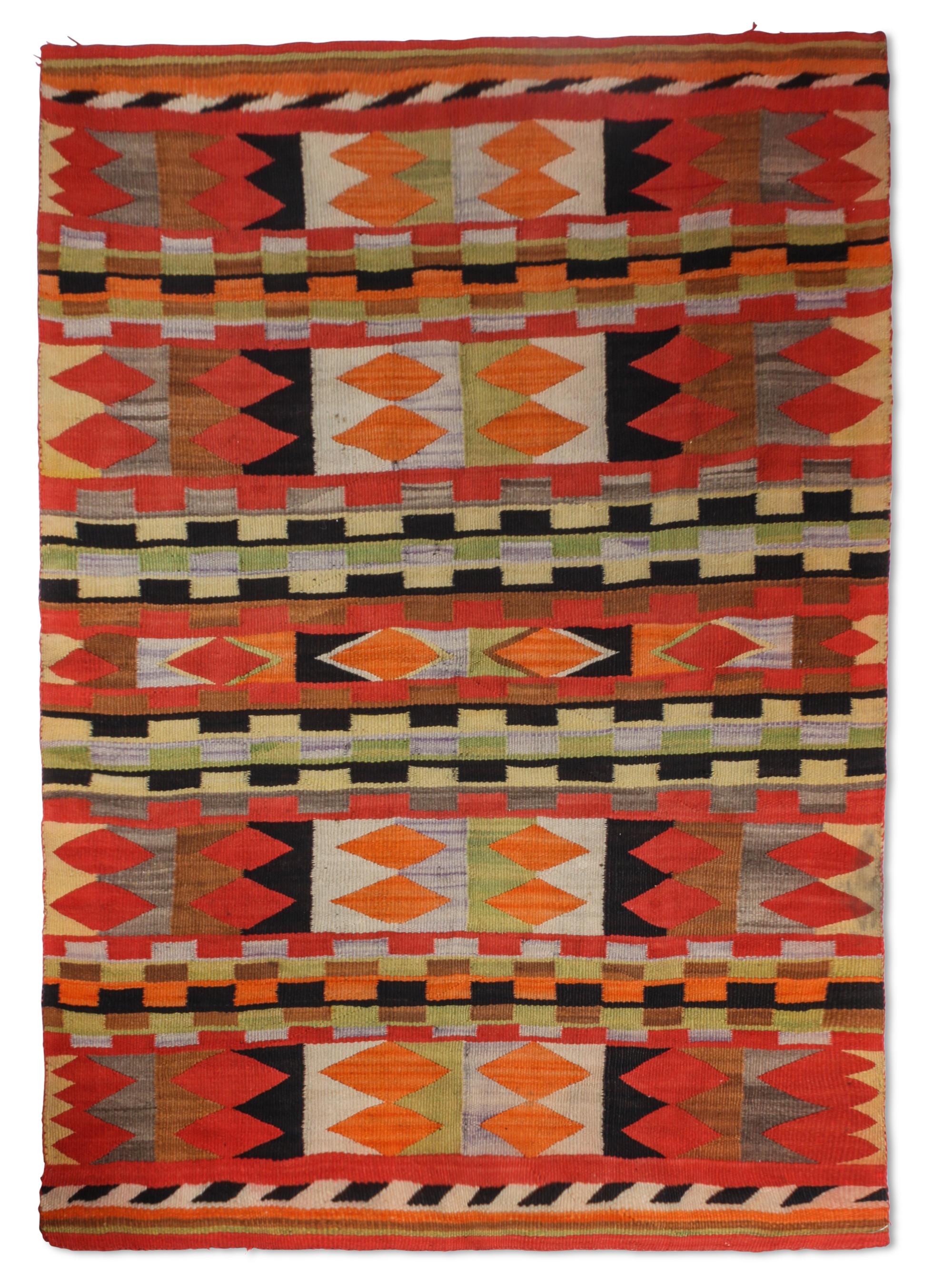 A Navajo Transitional Weaving 55 x 83 inches. — CIRCA 1890