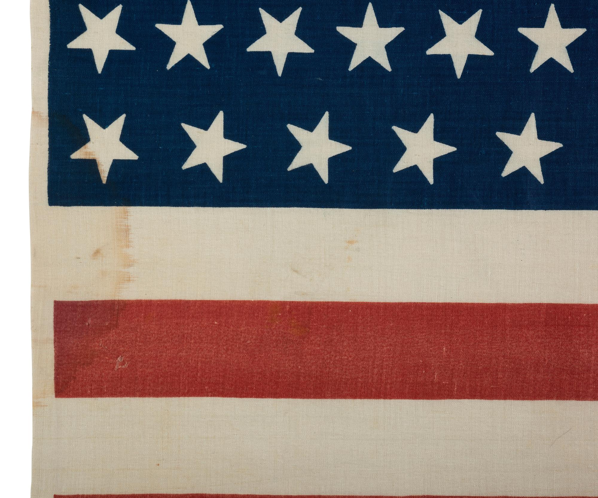 [FLAGS]. 38-star American flag. Ca 1876-1890.