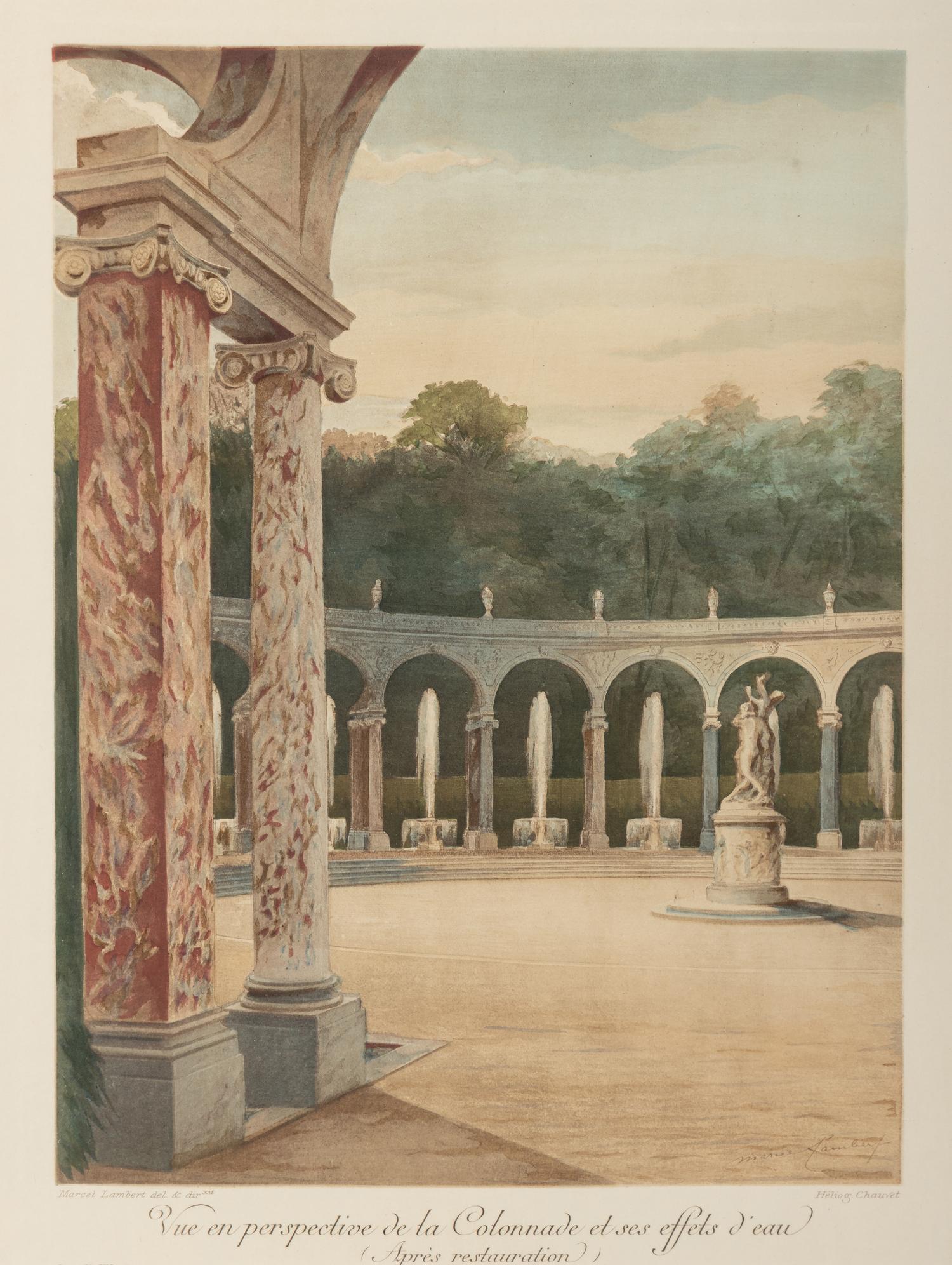 Three Noel Marcel Lambert Engravings and One Chambre du Roi Engraving