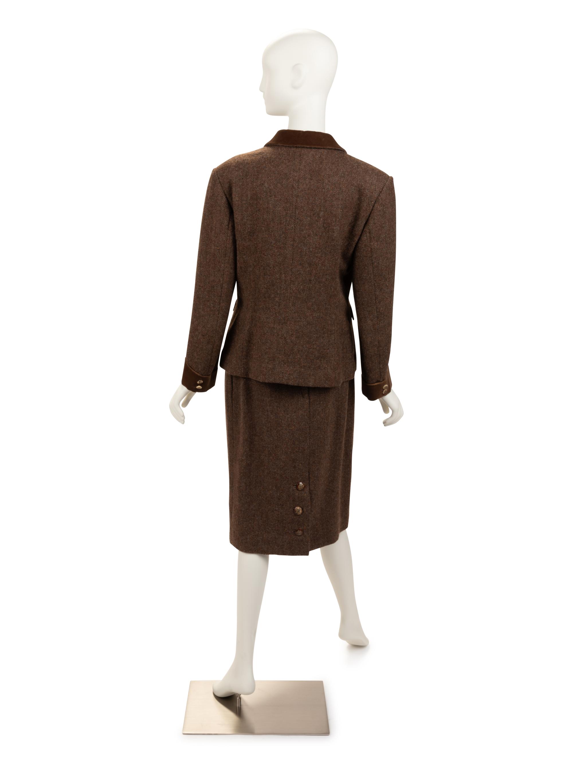 Hermès Tweed Skirt Suit, 1980s