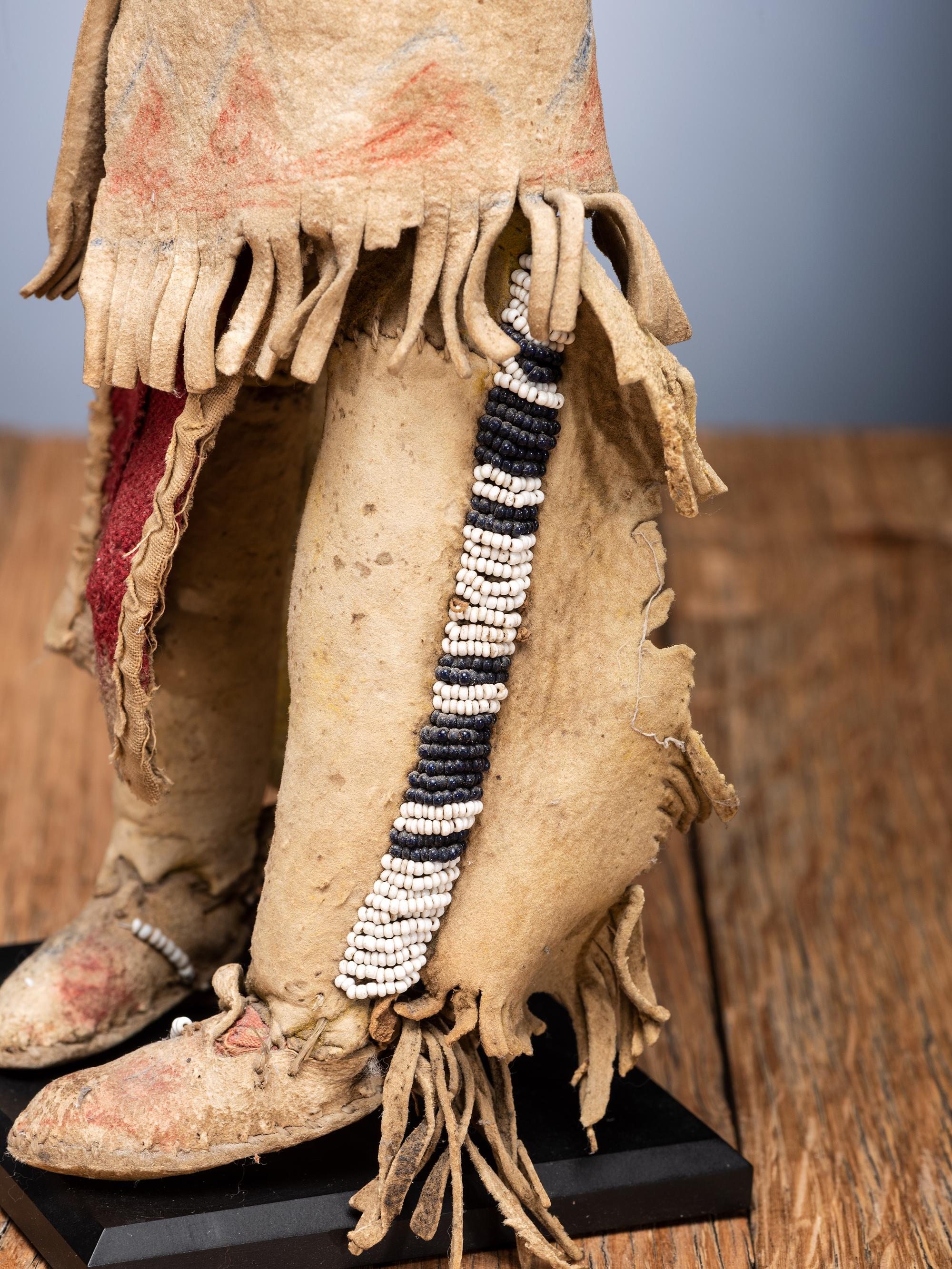 Cheyenne Hide Doll, with Painted Coat