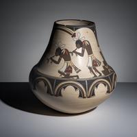 Lois Gutierrez (Santa Clara, b. 1948) — Polychrome Pottery Jar, 1988