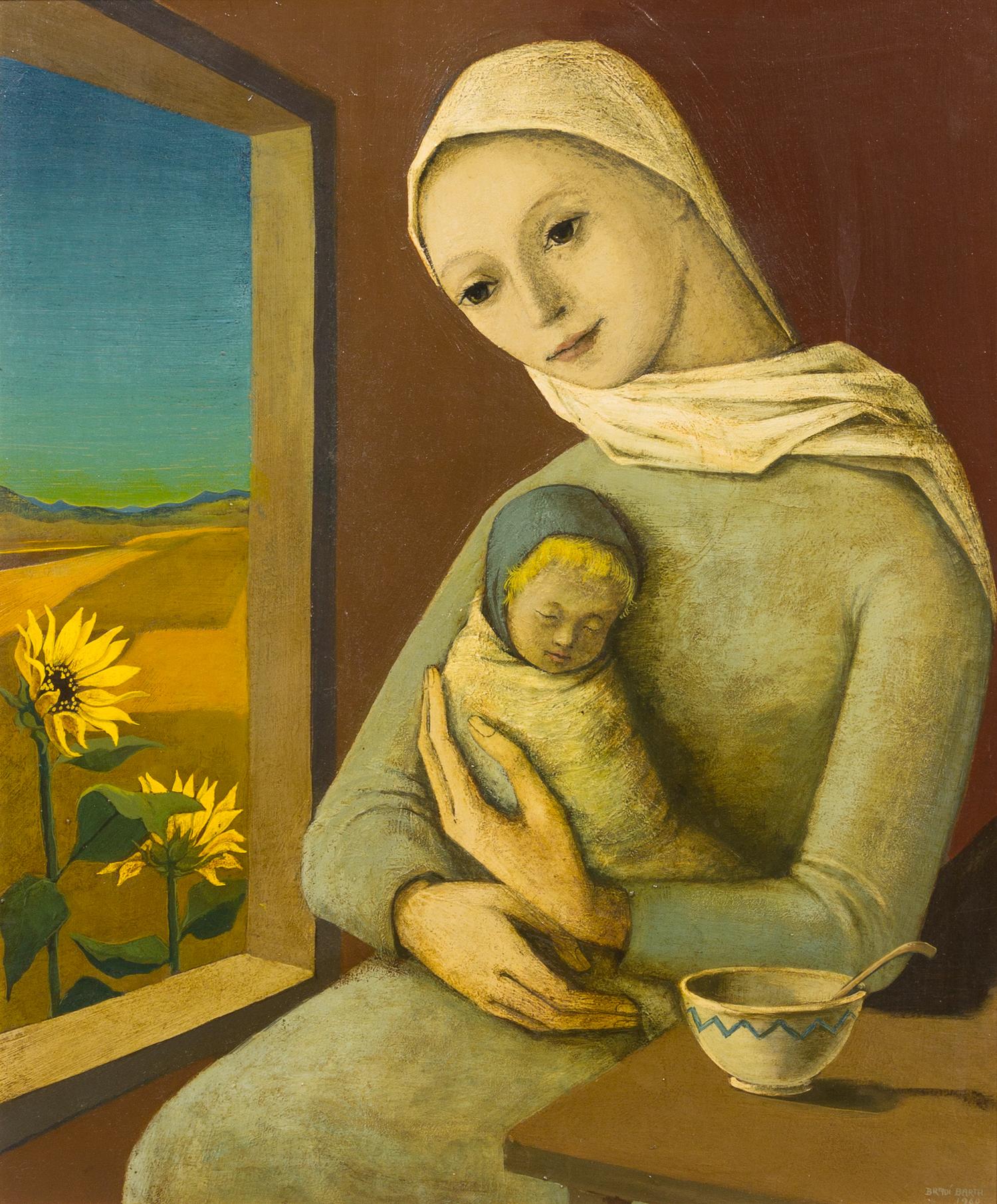 Bradi Barth, (Swiss, 1922-2007), Untitled (Mother and Child), 1960