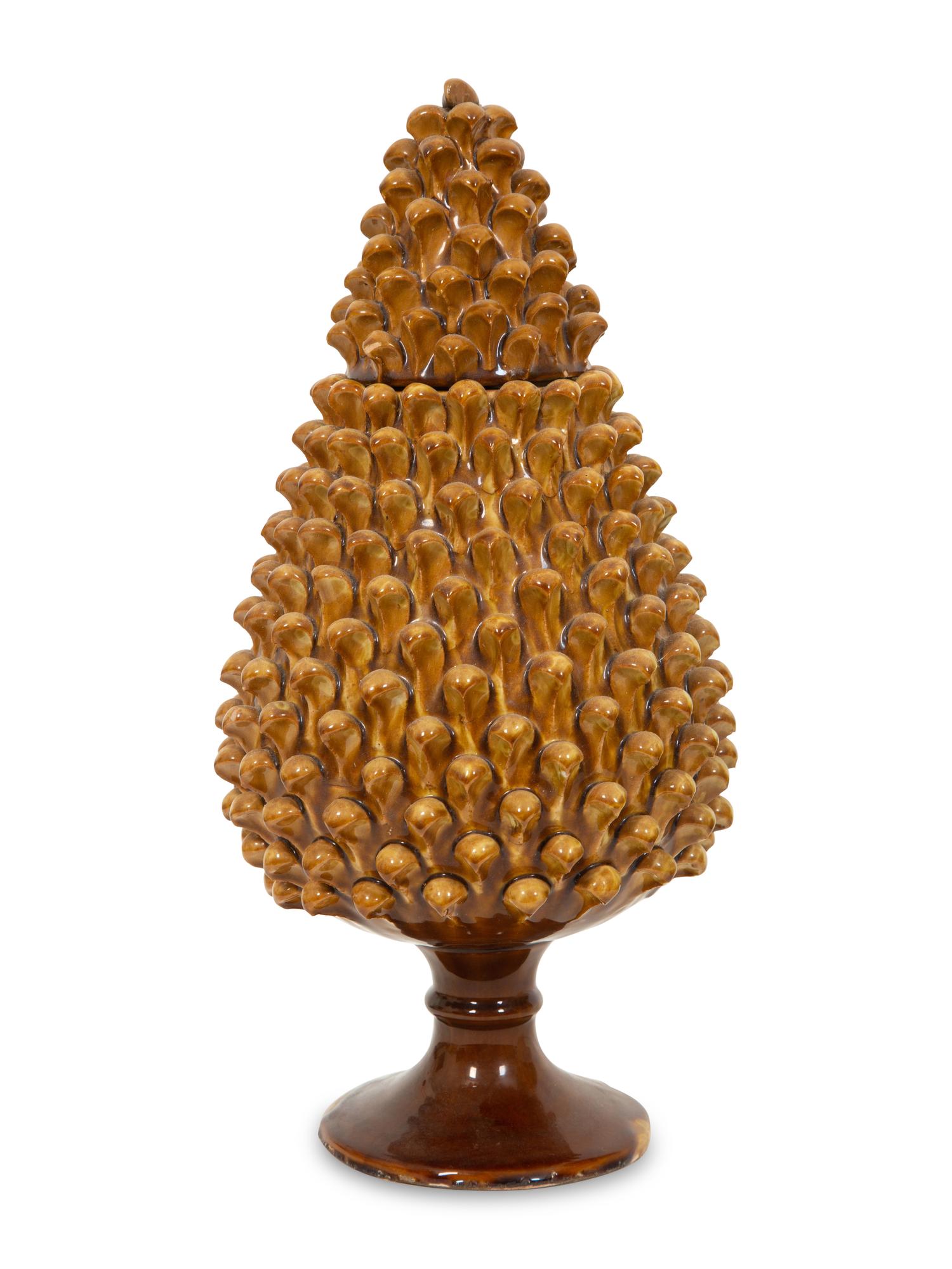 Two Continental Glazed Ceramic Table Ornaments