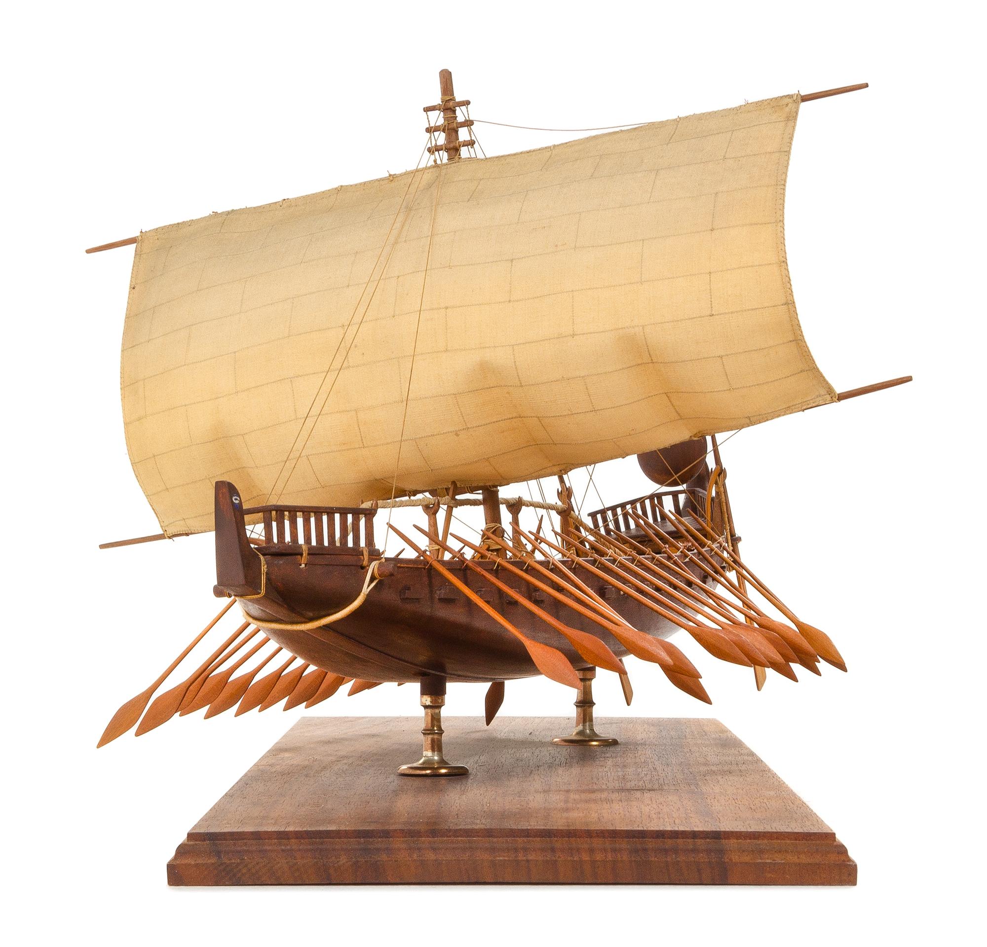 A Model of the Egyptian "Hatshepsut" Height 15 x length of base 27 inches.