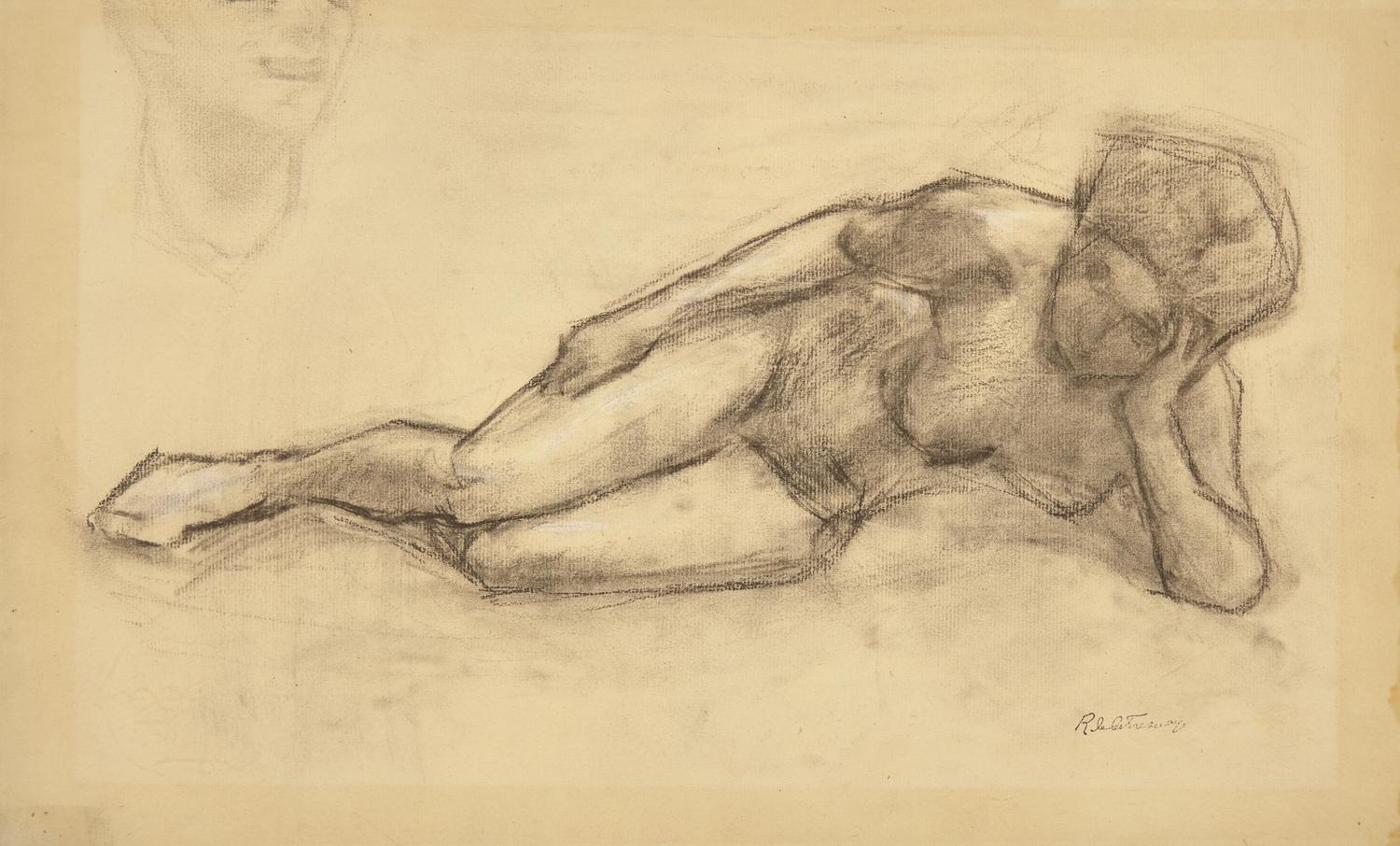 Roger de la Fresnaye (French, 1885-1925) — Nu Allongé Appuyé sur le Coude Gauche, 1910