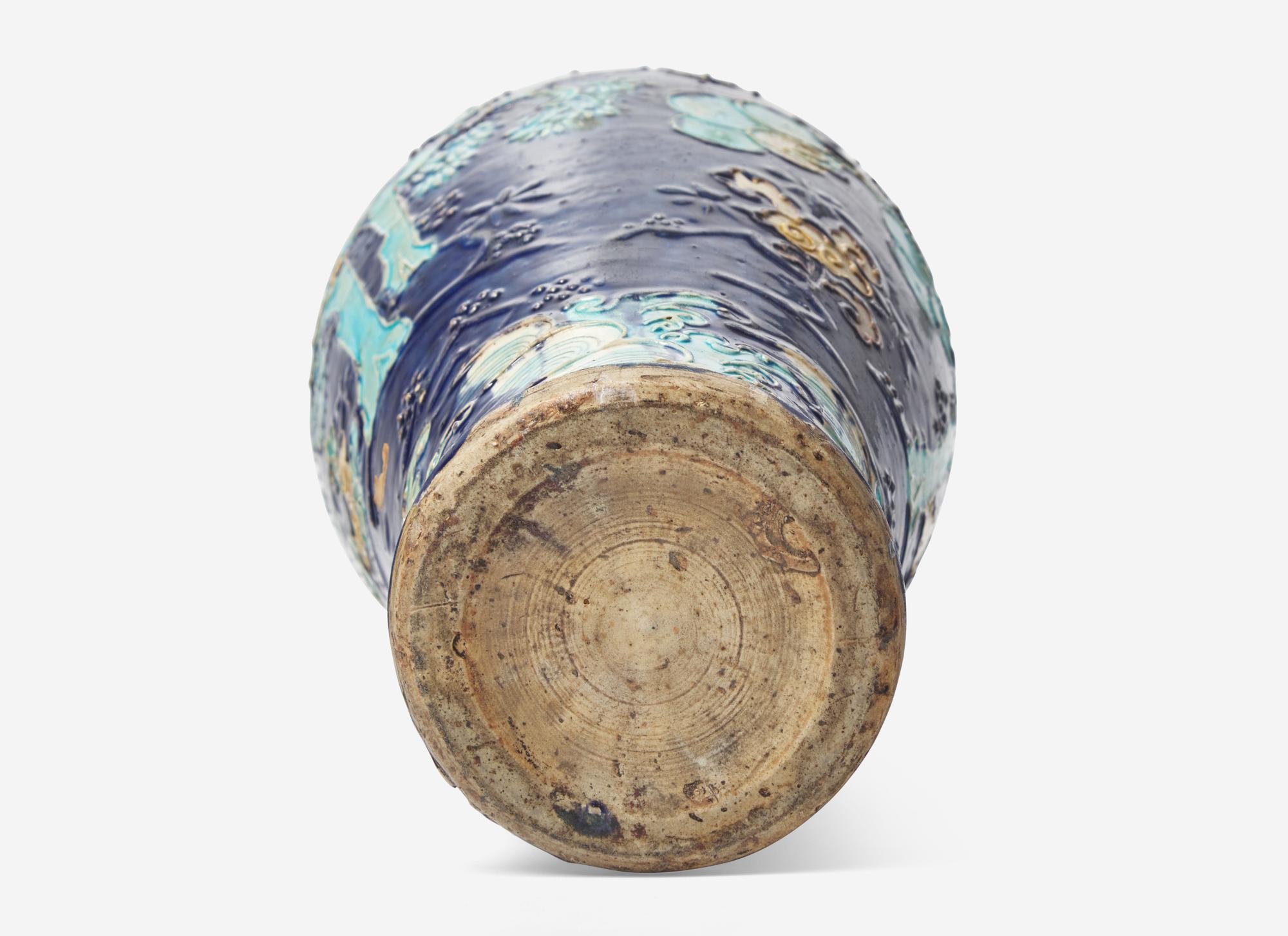 A Chinese Fahua 'Figural' Vase, Meiping