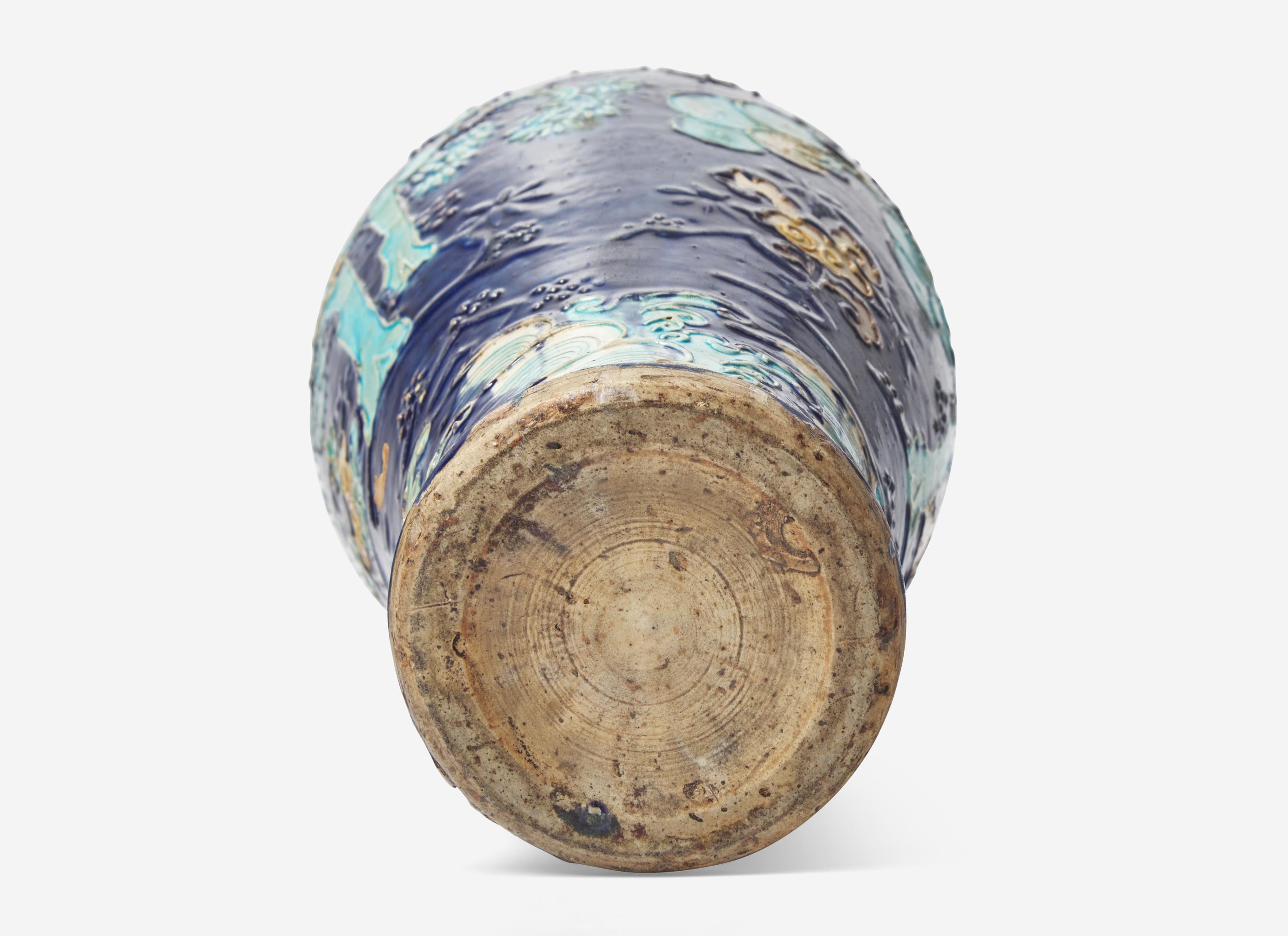 A Chinese Fahua 'Figural' Vase, Meiping