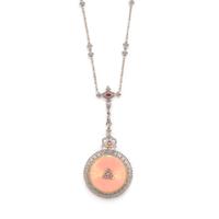 LACLOCHE FRÈRES, ANTIQUE, ENAMEL AND DIAMOND PENDANT WATCH