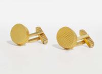 A Pair of 18K Yellow Gold Tiffany & Co. Cufflinks