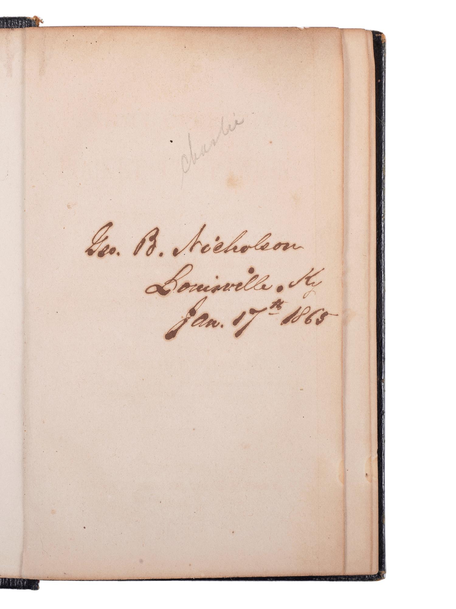 CRAIGHILL, William Price (1833-1909). Army Officers Pocket Companion: A Manual for Staff Officers in the Field . New York: D. Van Nostrand, 1863.