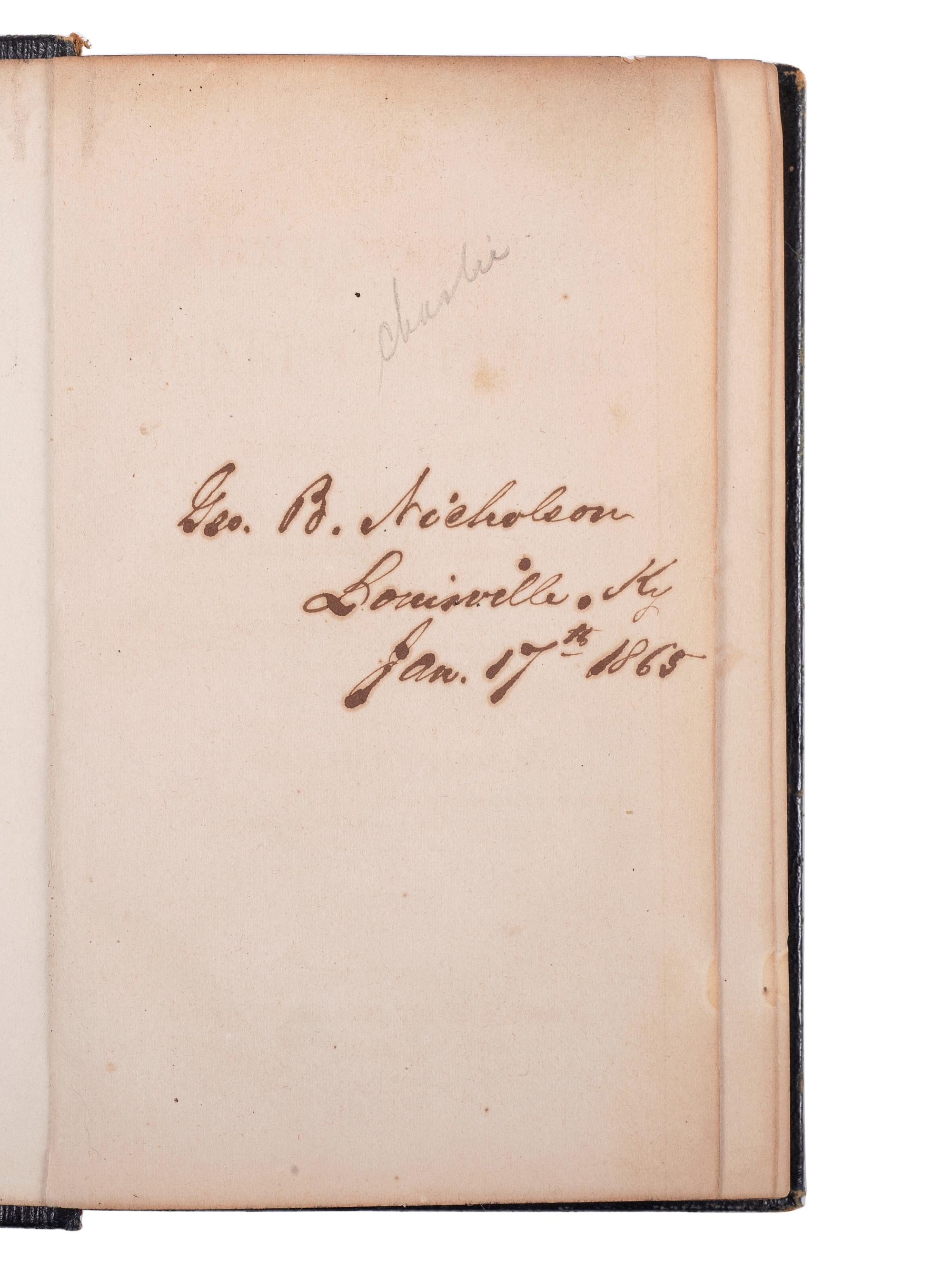 CRAIGHILL, William Price (1833-1909). Army Officers Pocket Companion: A Manual for Staff Officers in the Field . New York: D. Van Nostrand, 1863.