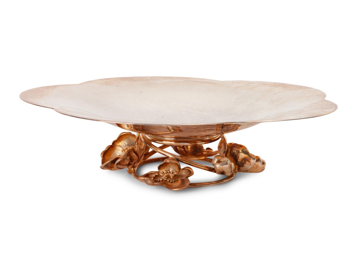Three Christofle Anemone Silver-Plated Objects