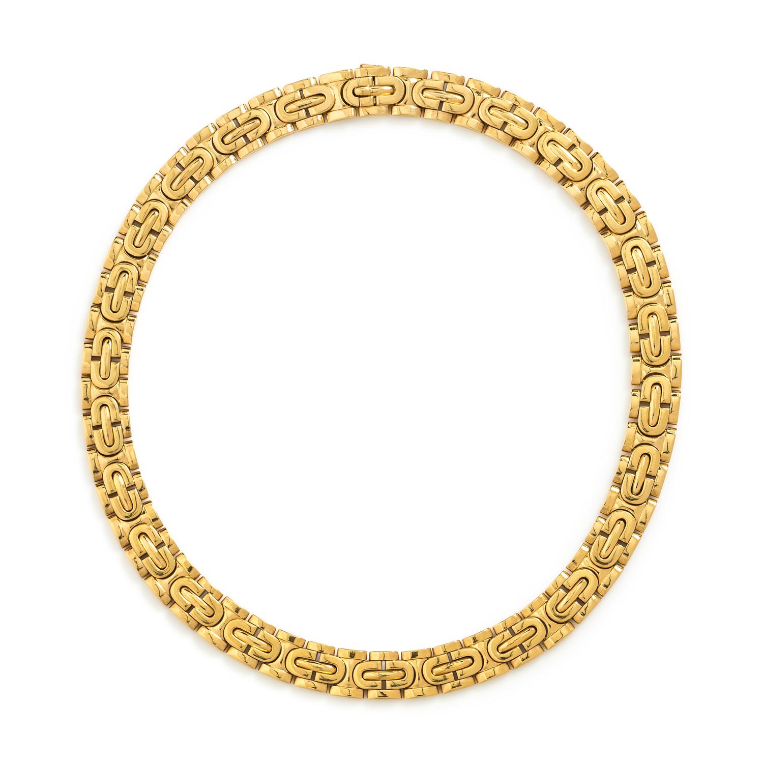CARTIER, YELLOW GOLD COLLAR NECKLACE
