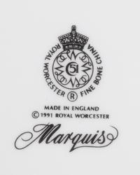 A Set of Eight Royal Worcester Marquis Porcelain Chargers