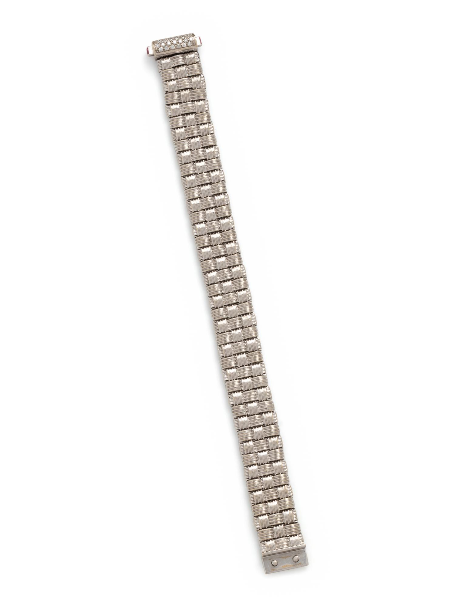 ROBERTO COIN, WHITE GOLD AND DIAMOND 'APPASSIONATA' BRACELET