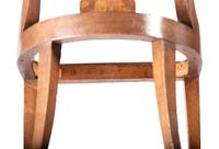 Four Brass Inlaid Walnut Gondola Chairs