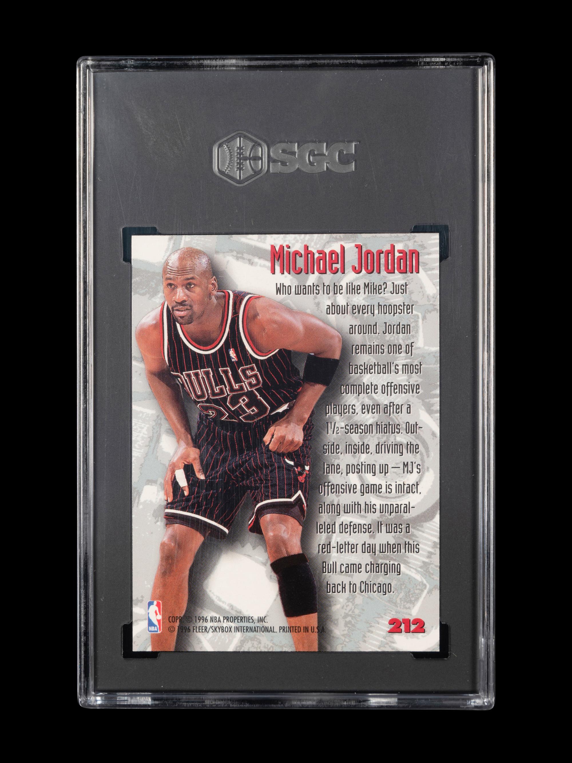 A 1995-96 Fleer Metal Nuts & Bolts Michael Jordan Basketball Card No. 212 (SGC 10 GEM MINT)
