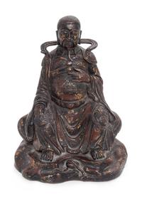 A Gilt Lacquered Bronze Figure of a Daoist Immortal, Zhen Wu Height 10 inches. — MING DYNASTY (1368-1644)