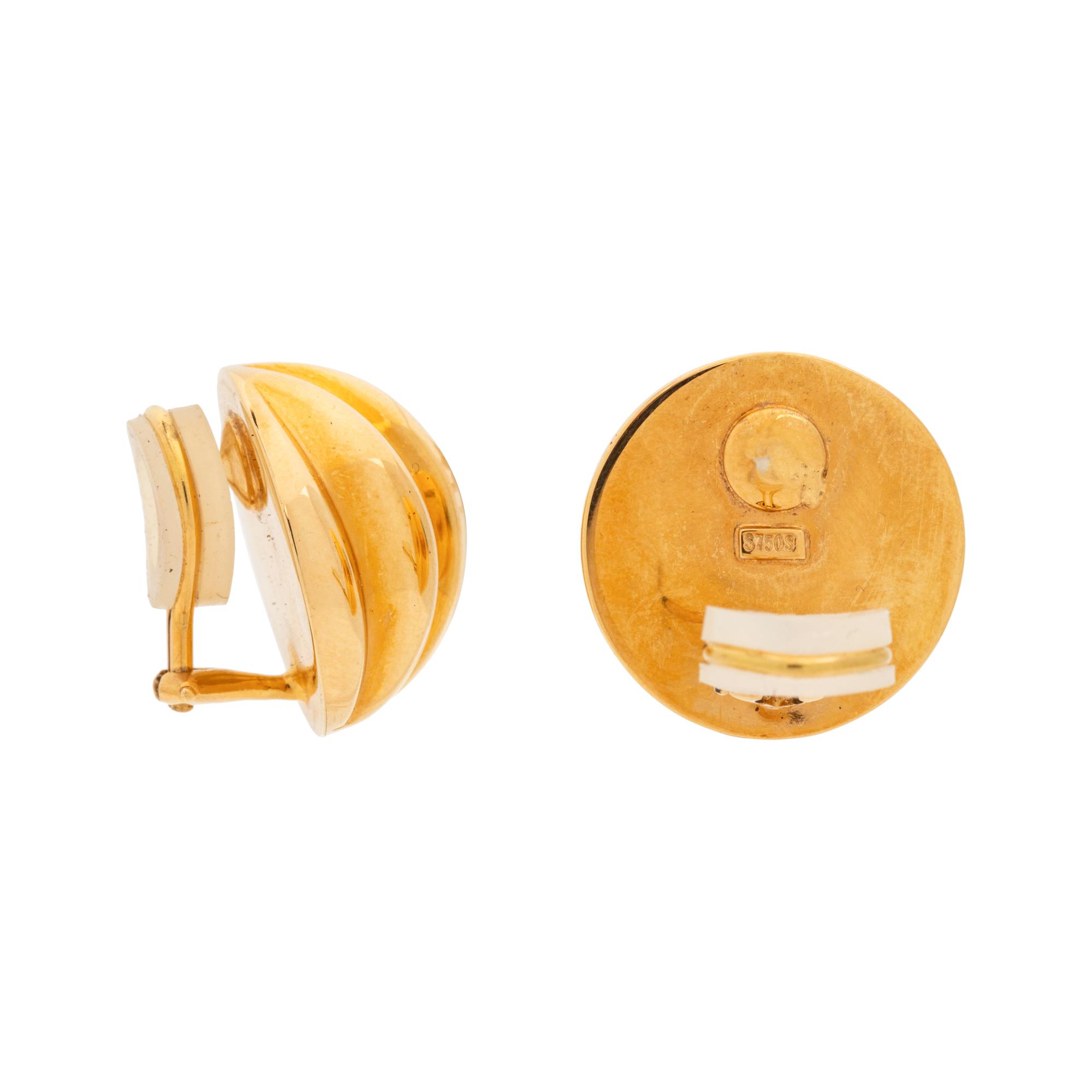 YELLOW GOLD EARCLIPS