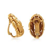 TIFFANY & CO., YELLOW GOLD CLIP EARRINGS