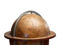 A Lacquered Paper on Wood Tabletop Terrestrial Globe