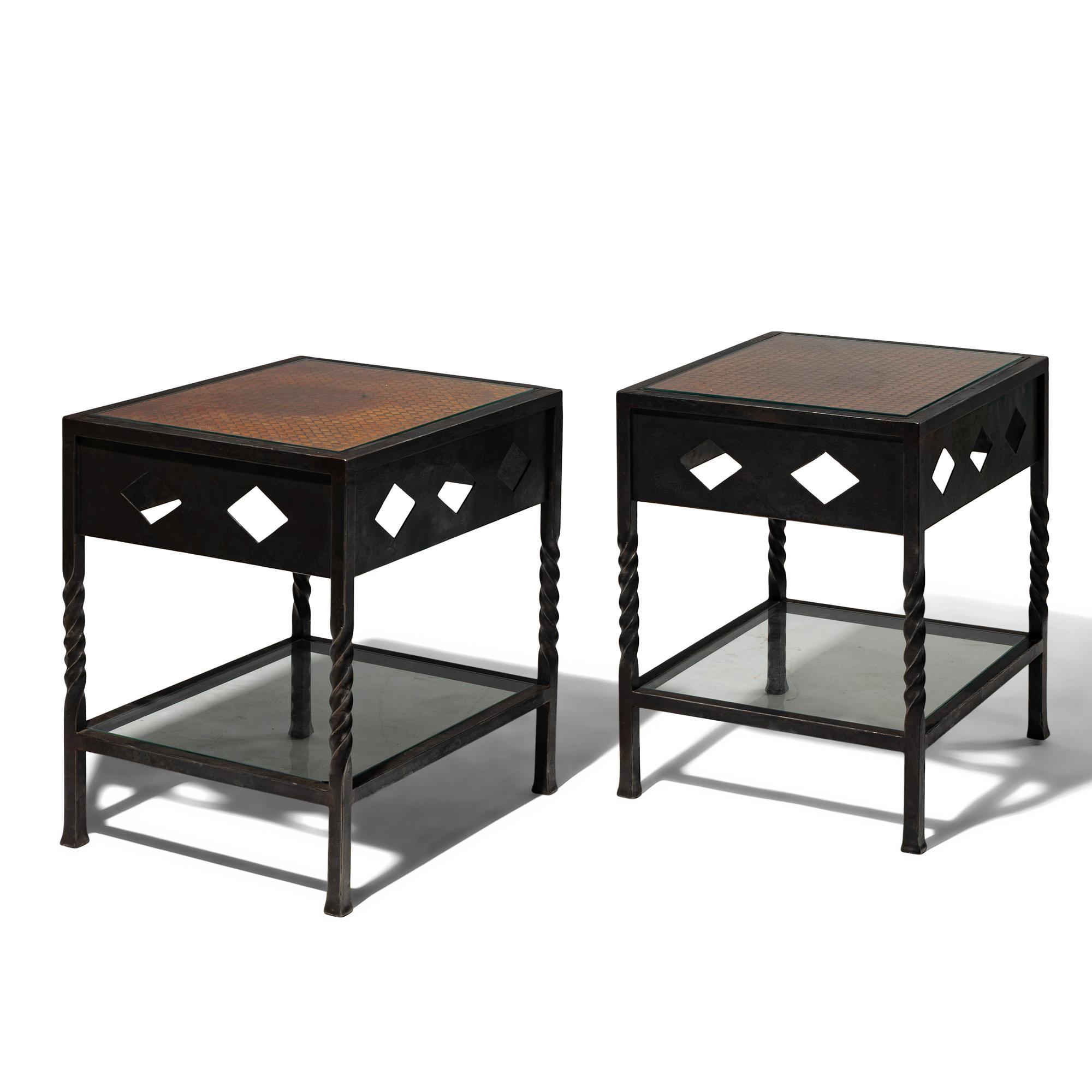 Pair of Iron Side Tables