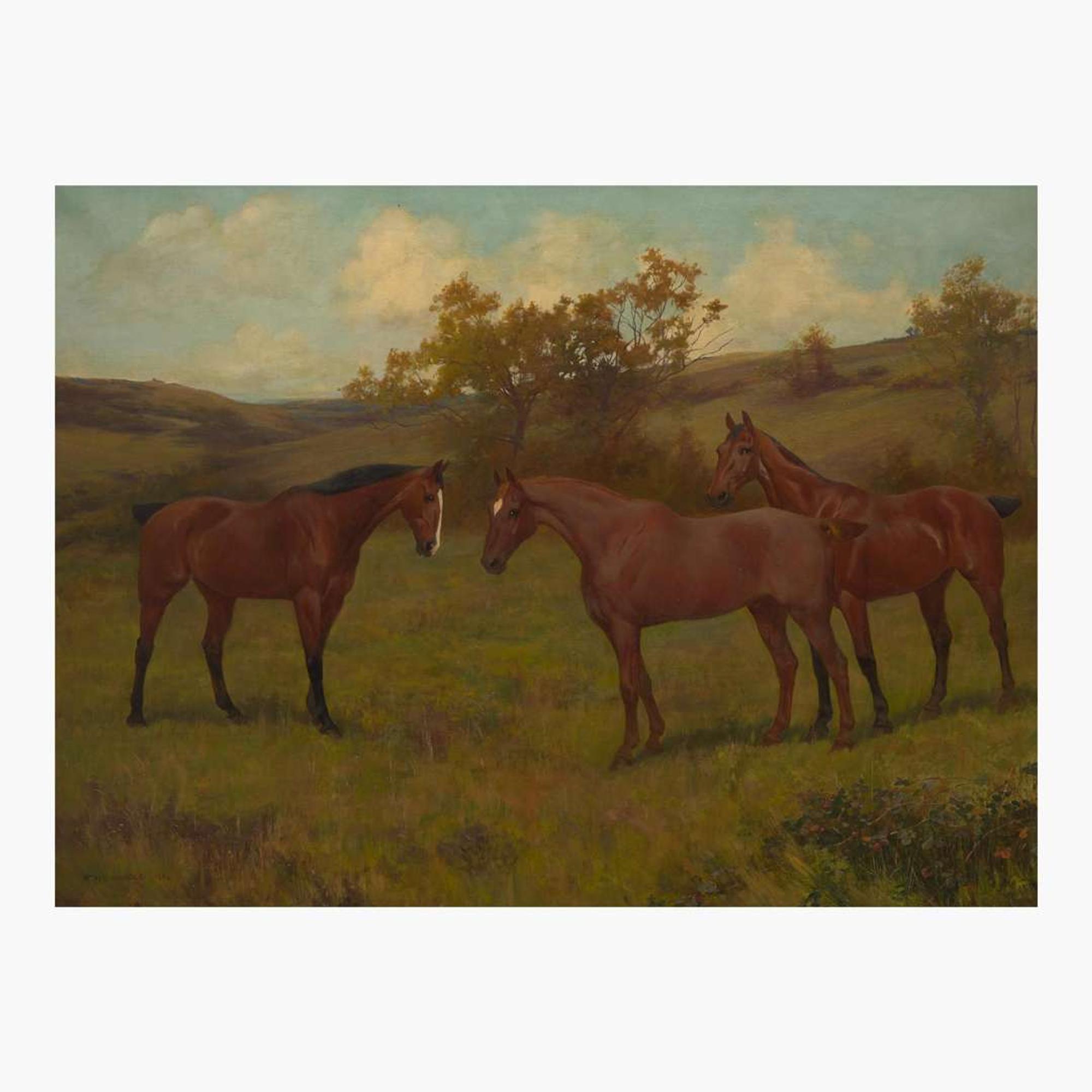 Arthur Wardle (British, 1864–1949) Horses in a Field