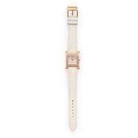 Hermès, Ref. HH1.286, 18K Yellow Gold 'Heure H' Watch with Diamond Bezel, with Box and Extra Strap