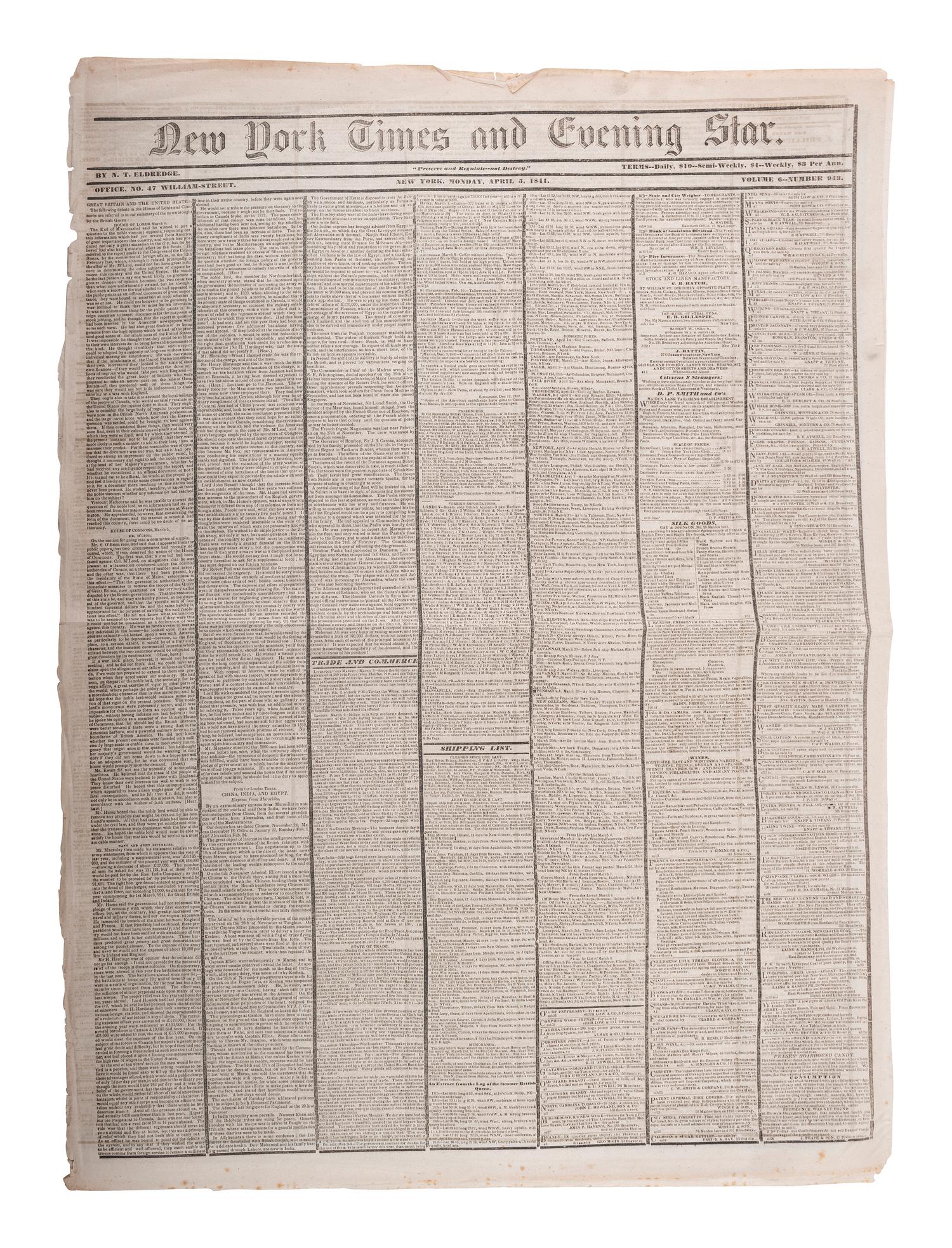 [POLITICS]. Mid-to-late nineteenth-century political ephemera, including: