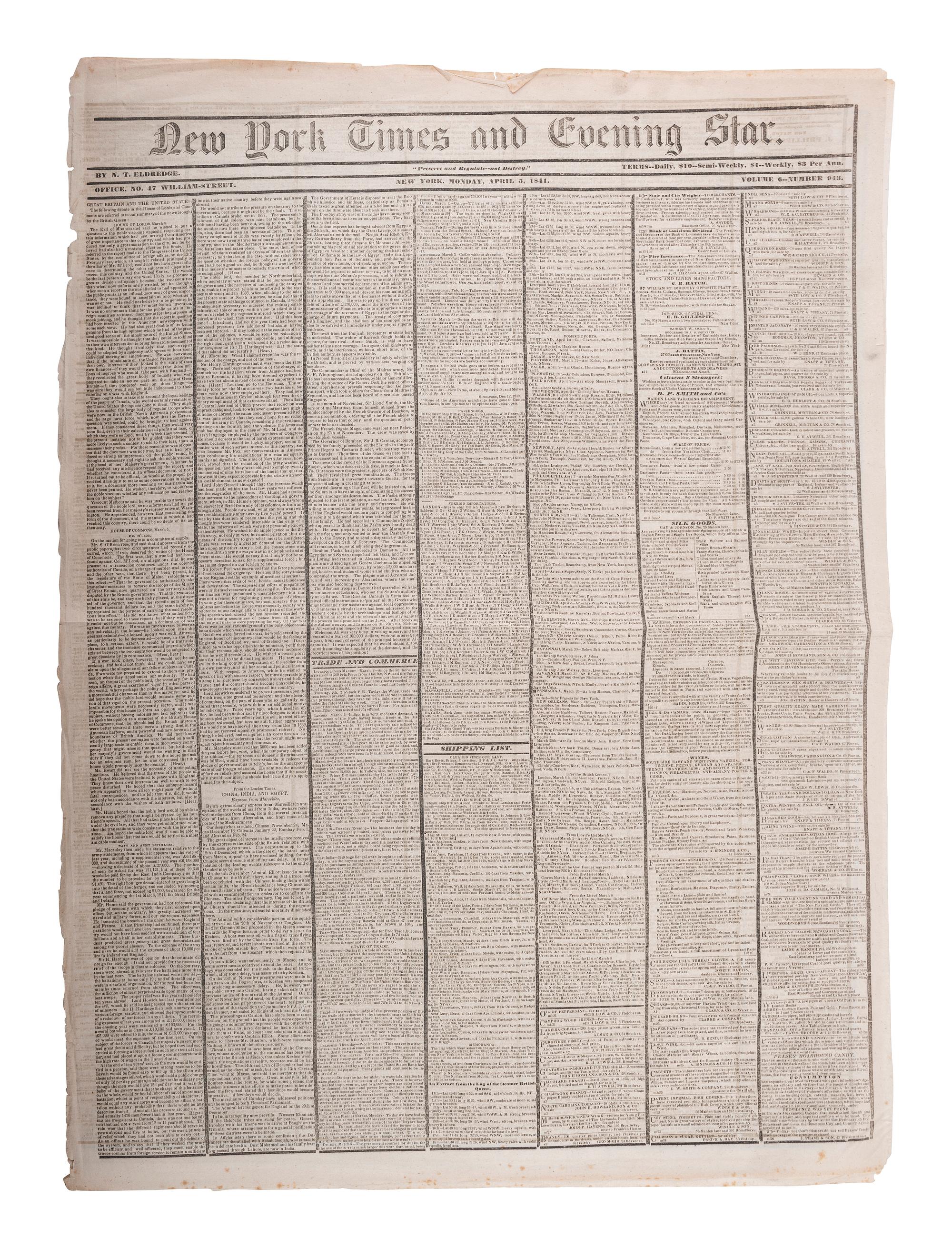 [POLITICS]. Mid-to-late nineteenth-century political ephemera, including: