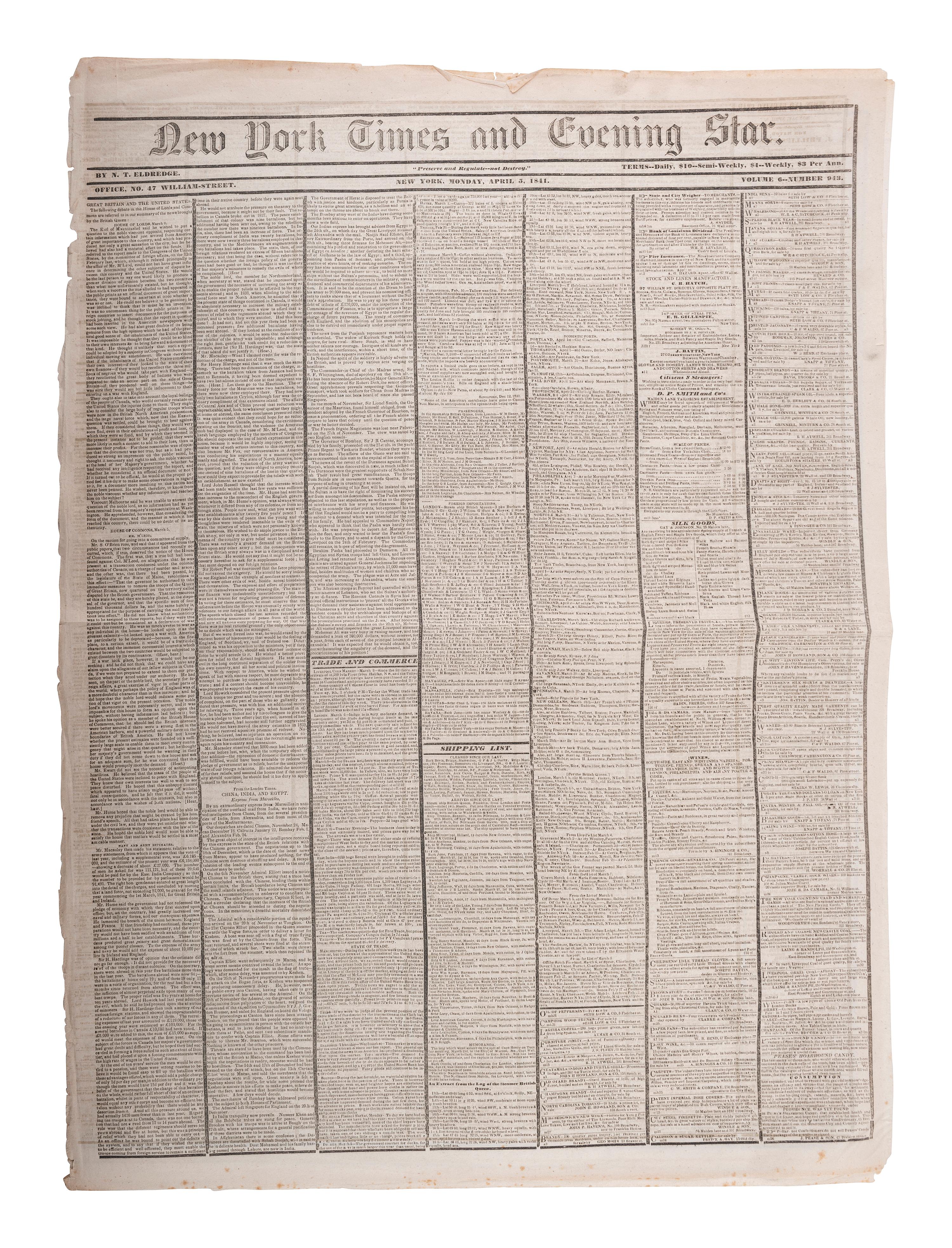 [POLITICS]. Mid-to-late nineteenth-century political ephemera, including: