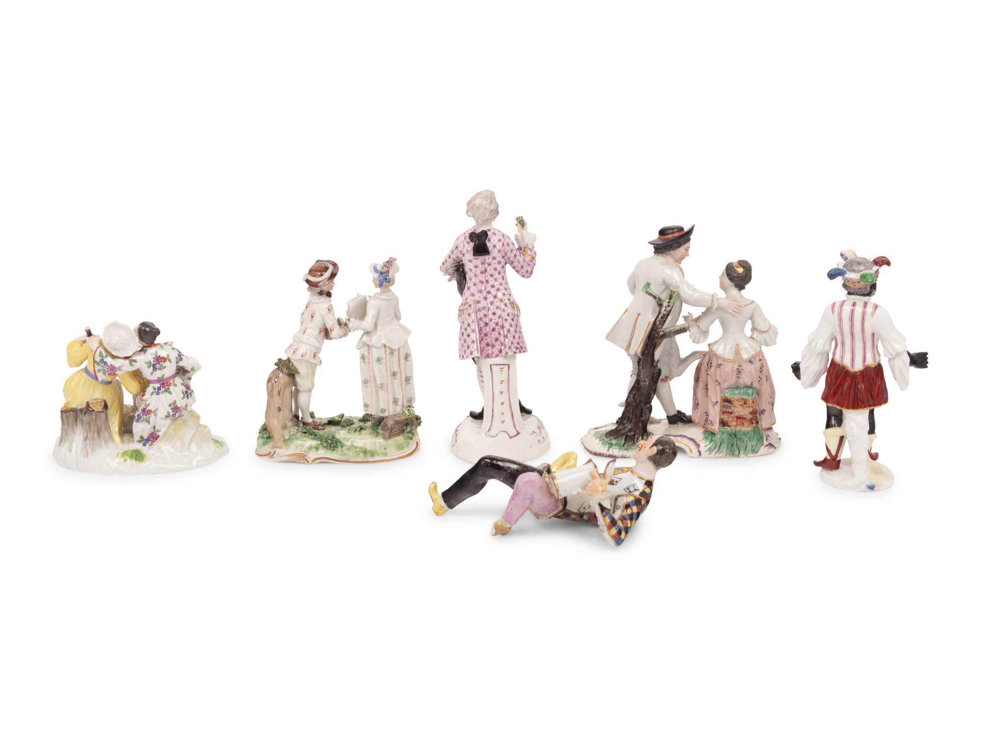 A Collection of German Porcelain Figural Groups