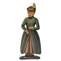 Painted wood dummy board of a young girl probably England, 18th century