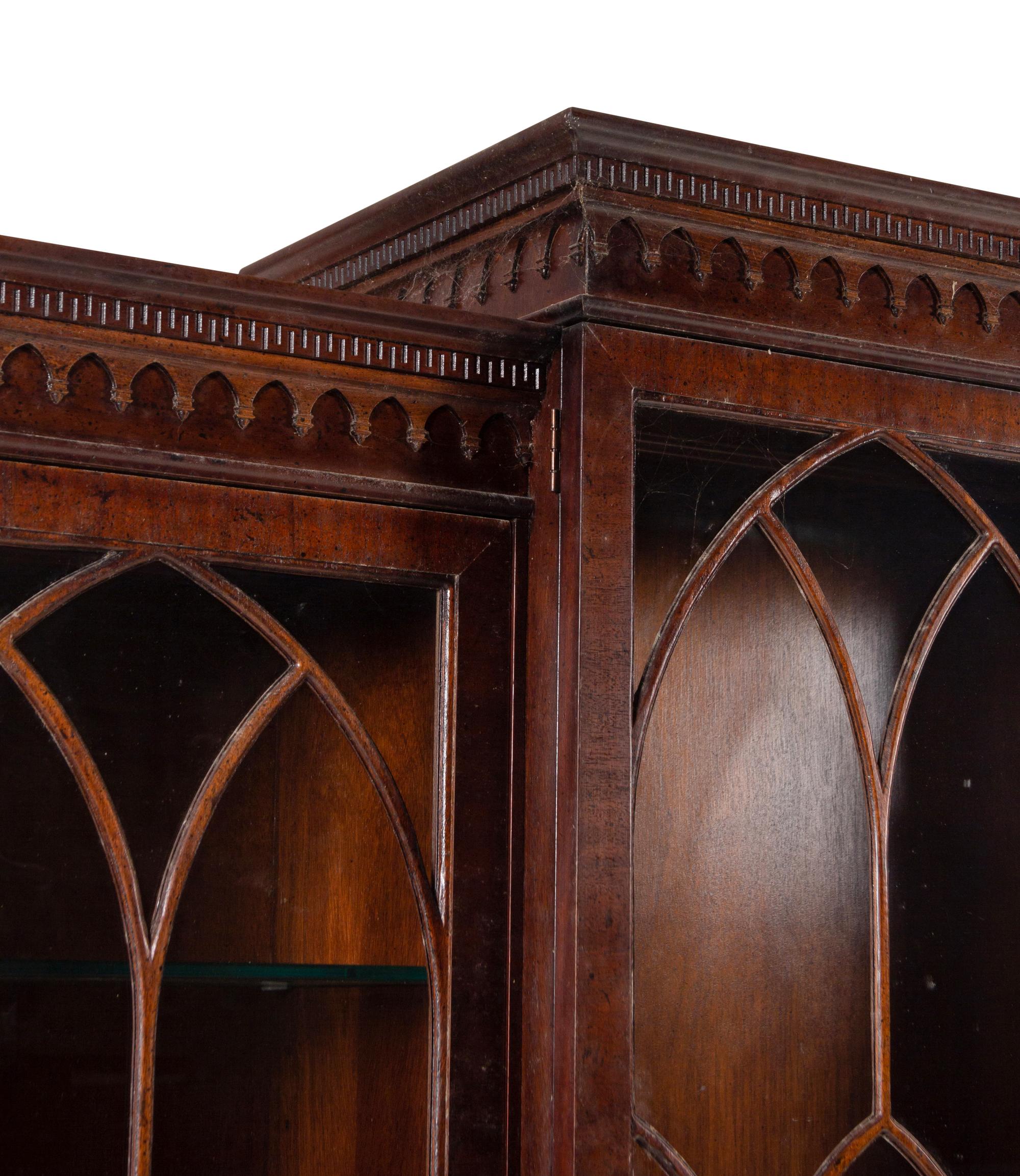 A Henredon Mahogany Breakfront Bookcase