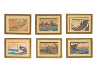 A Set of Twelve Japanese Woodblock Prints