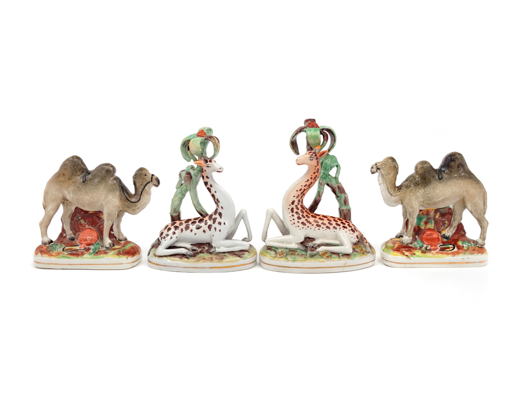 A Group of Four Staffordshire Figures