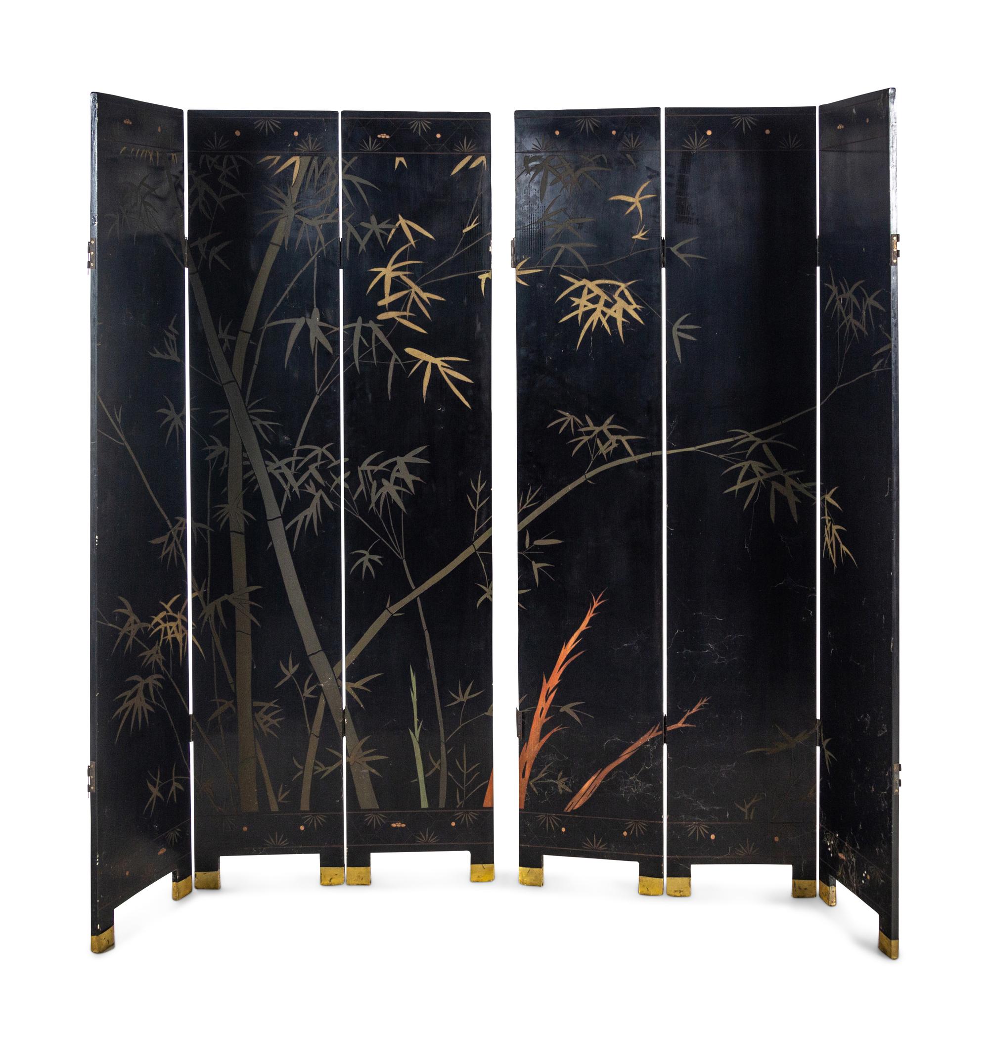 A Chinese Six-Panel Coromandel Screen