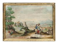 A Pair of Georgian "Pin Prick" Watercolor Pictures