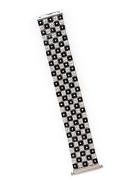 WHITE GOLD, DIAMOND AND ONYX CHECKERBOARD BRACELET