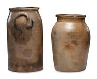 Two Rare Stoneware Crocks