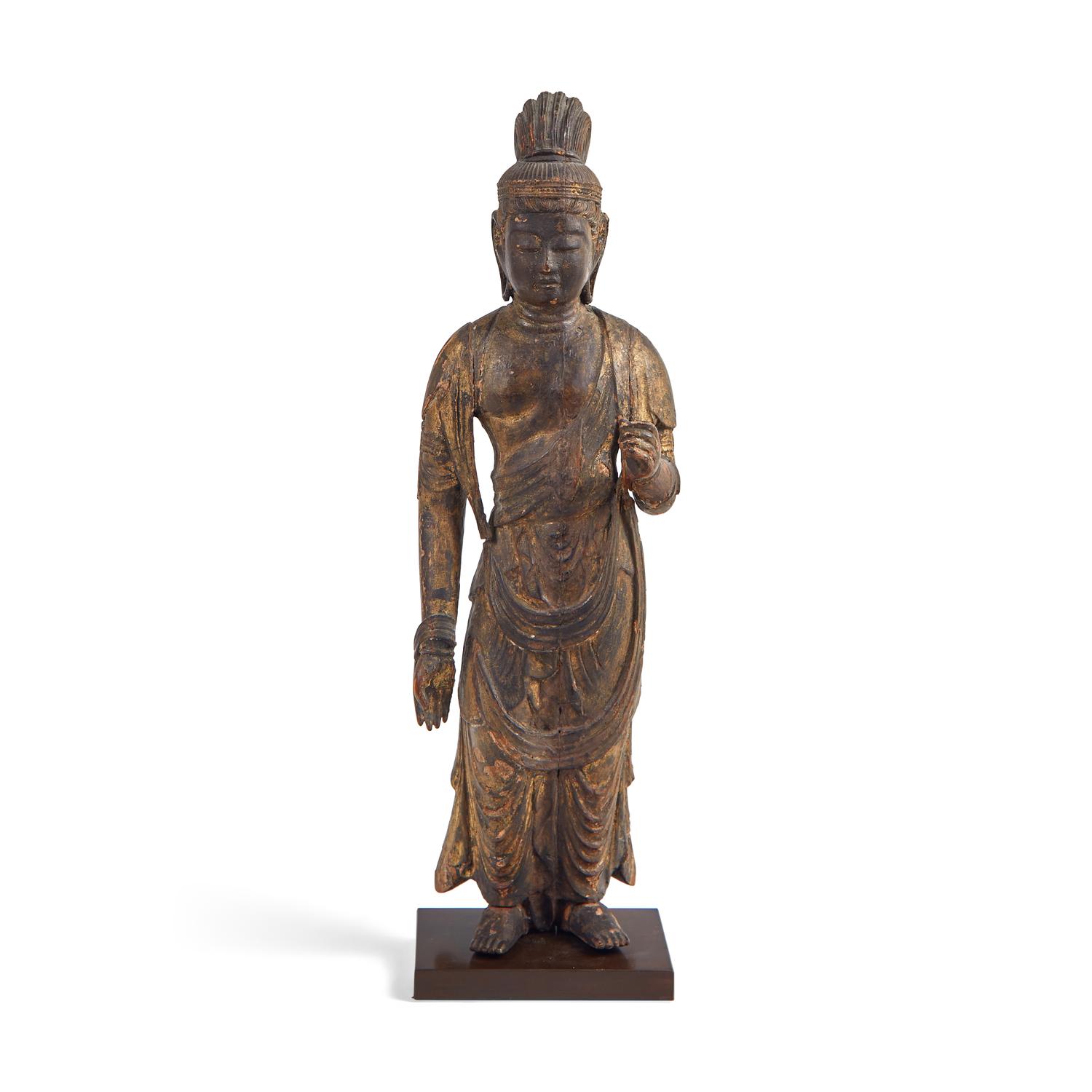 A Japanese Gilt Wood Figure of Kannon Bosatsu, Heian Period, 11th Century
