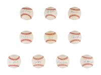 A Group of 19 Hall of Fame Pitcher Single Signed Autograph Baseballs (Beckett Authentication Services Certified),