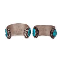 Navajo Silver and Turquoise Cuff Bracelets