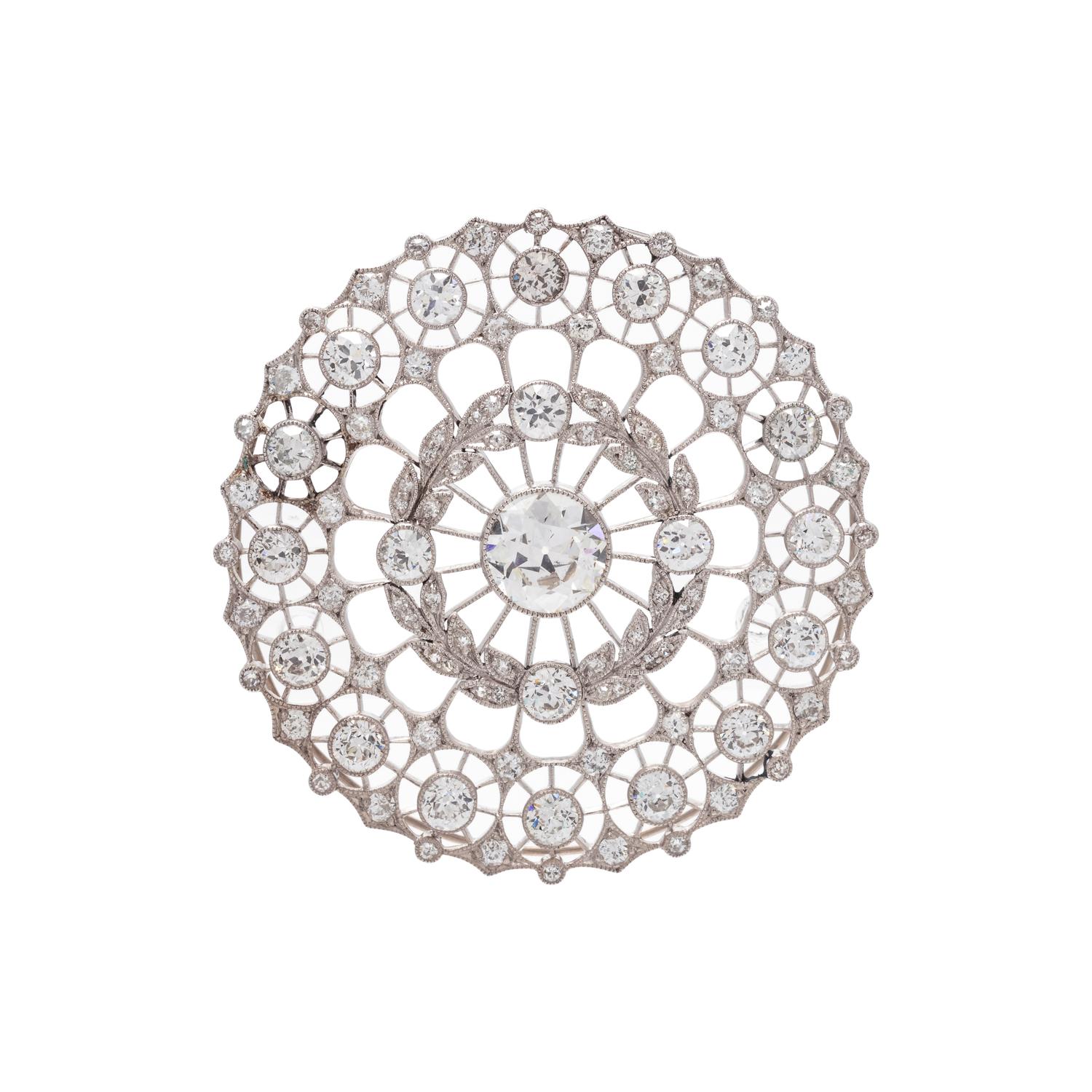 EDWARDIAN, DIAMOND BROOCH